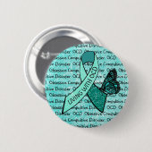 OCD Obsessief Compulsive Disorder Awareness Ribbon Ronde Button 5,7 Cm (Voorkant /achterkant)