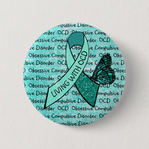 OCD Obsessief Compulsive Disorder Awareness Ribbon Ronde Button 5,7 Cm