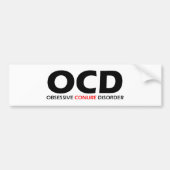 OCD - Obsessief-Conure Disorder Bumpersticker (Voorkant)