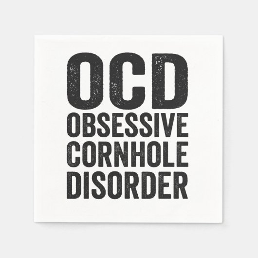 OCD obsessief cornhole-aandoening grappig cornhole Servet (Voorkant)