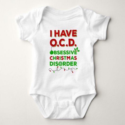 OCD Obsessief-kerstziekte T-shirts (Voorkant)