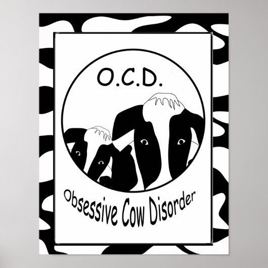 OCD Obsessief Koe Disorder Poster (Voorkant)