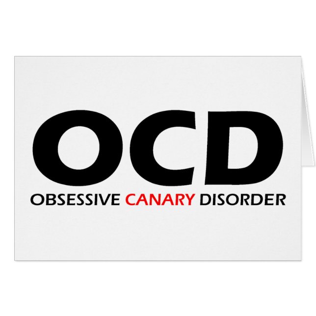 OCD - Obsessieve Canarische aandoeningen (Voorkant Horizontaal)