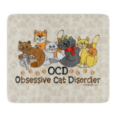 OCD Obsessieve Cat Disorder Keuken Snijplank (Voorkant)