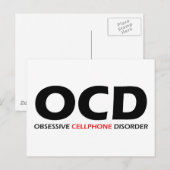 OCD - Obsessieve Cellphone Disorder Briefkaart (Voorkant / Achterkant)