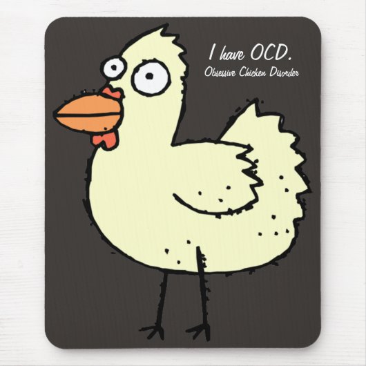 OCD Obsessieve Chicken Disorder Muismat (Voorkant)