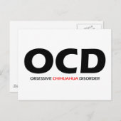 OCD - Obsessieve Chihuahua Disorder Briefkaart (Voorkant / Achterkant)