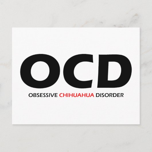 OCD - Obsessieve Chihuahua Disorder Briefkaart (Voorkant)