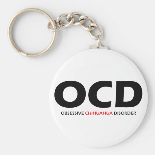 OCD - Obsessieve Chihuahua Disorder Sleutelhanger (Voorkant)