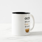 OCD Obsessieve Coffee stoornis Tweekleurige Koffiemok (Voorkant rechts)