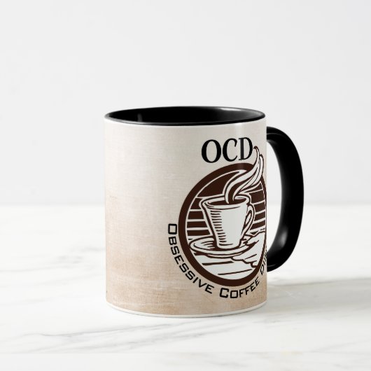 OCD: Obsessieve-Coffiestoornis Mok (Voorkant rechts)