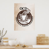 OCD: Obsessieve-Coffiestoornis Poster (Keuken)