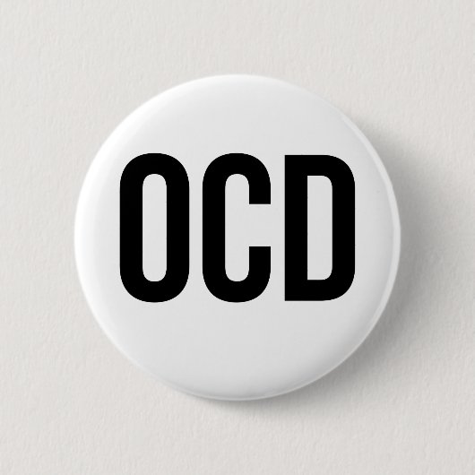 OCD obsessieve Compulaire Disorder Ronde Button 5,7 Cm (Voorkant)