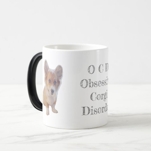 OCD: Obsessieve Corgi Disorder Coffee Mok (Voorkant links)
