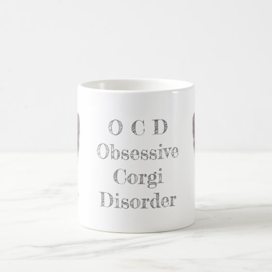 OCD: Obsessieve Corgi Disorder Coffee Mok (Center)