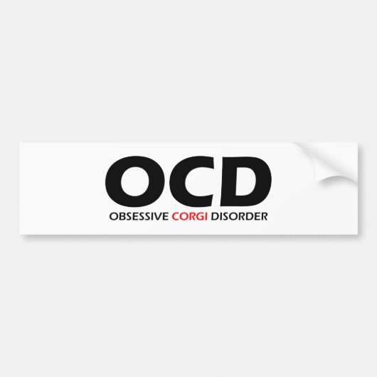 OCD - Obsessieve Corgi stoornis Bumpersticker (Voorkant)