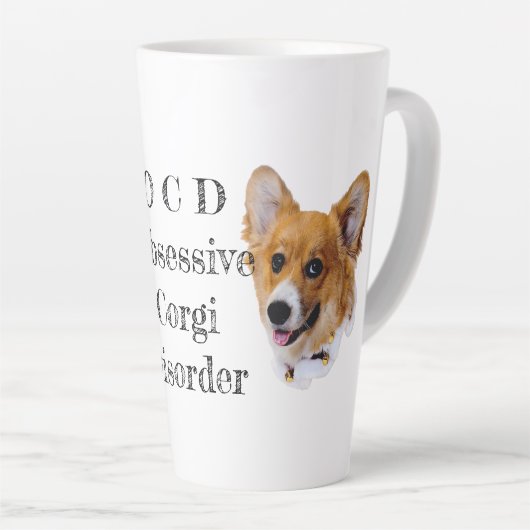 OCD: Obsessieve Corgi stoornis latte Mok (Rechterhoek)