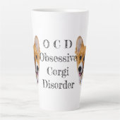OCD: Obsessieve Corgi stoornis latte Mok (Voorkant)
