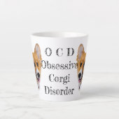 OCD: Obsessieve Corgi stoornis latte Mok (Voorkant)