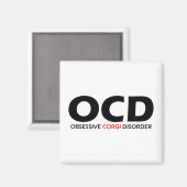 OCD - Obsessieve Corgi stoornis Magneet (Voorkant / Achterkant)