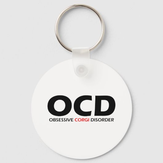 OCD - Obsessieve Corgi stoornis Sleutelhanger (Voorkant)
