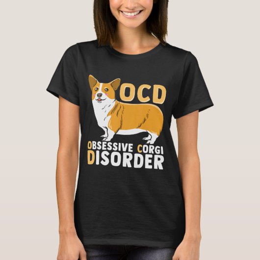 Ocd obsessieve Corgi stoornis T T-shirt (Voorkant)
