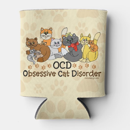 OCD obsessieve kat stoornis Blikjeskoeler (Voorkant)