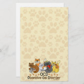 OCD obsessieve kat stoornis Briefpapier (Voorkant / Achterkant)