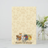 OCD obsessieve kat stoornis Briefpapier (Staand voorkant)