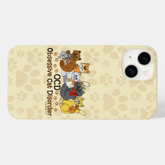 OCD obsessieve kat stoornis Case-Mate iPhone Case (Achterkant (horizontaal))