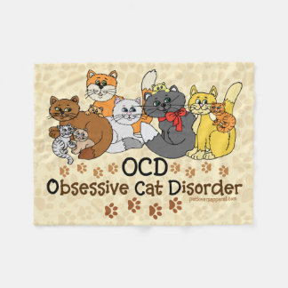 OCD obsessieve kat stoornis Fleece Deken