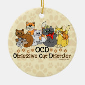 OCD obsessieve kat stoornis Keramisch Ornament (Voorkant)
