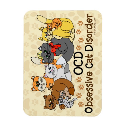OCD obsessieve kat stoornis Magneet (Verticaal)