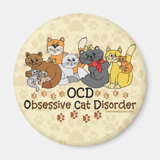 OCD obsessieve kat stoornis Magneet (Voorkant)