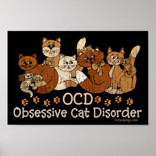 OCD obsessieve kat stoornis Poster