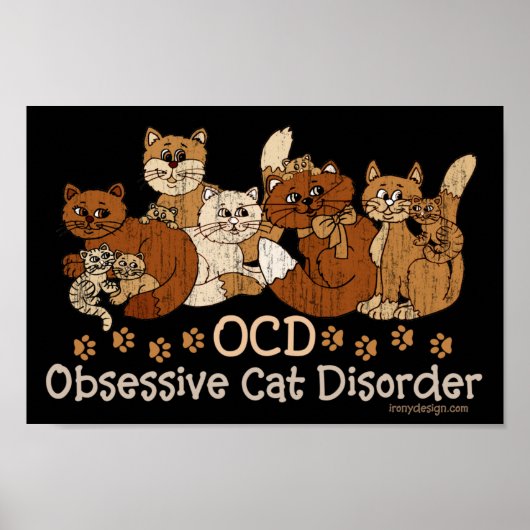 OCD obsessieve kat stoornis Poster (Voorkant)
