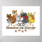 OCD obsessieve kat stoornis Poster (Voorkant)