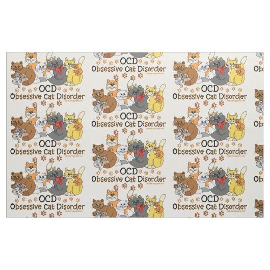 OCD obsessieve kat stoornis Stof (Fat Quarter)