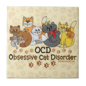 OCD obsessieve kat stoornis Tegeltje (Voorkant)