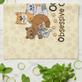 OCD obsessieve kat stoornis Theedoek (Gevouwen)