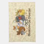 OCD obsessieve kat stoornis Theedoek (Verticaal)