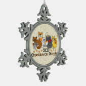 OCD obsessieve kat stoornis Tin Sneeuwvlok Ornament (Links)