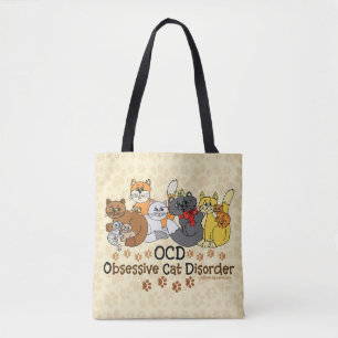 OCD obsessieve kat stoornis Tote Bag