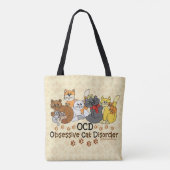 OCD obsessieve kat stoornis Tote Bag (Achterkant)