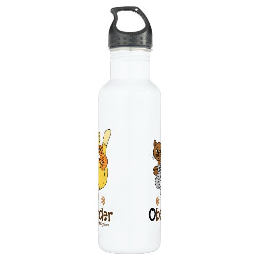 OCD obsessieve kat stoornis Waterfles (Achterkant)