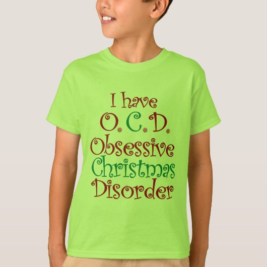 OCD - Obsessieve kerstziekte T-shirt (Voorkant)