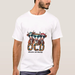 OCD obsessieve Koe stoornis Funny Koe liefhebbers T-shirt