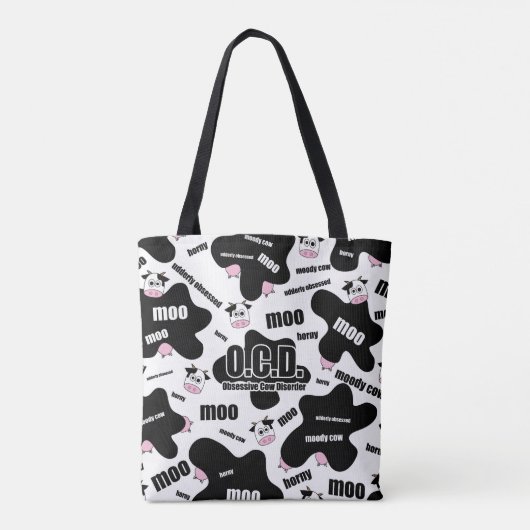 OCD - Obsessieve Koe stoornis Tote Bag (Achterkant)