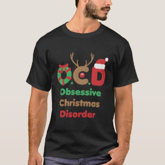 OCD Obsessieve Stoornis Party Gift Xmas Design voo T-shirt