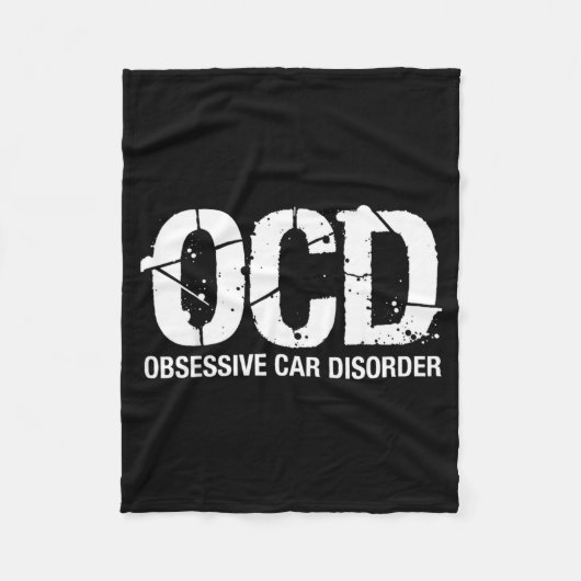 Ocd Obsessive Car Disorder Funny Lover Garage Guy  Fleece Deken (Voorkant)